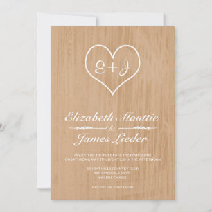 Peach Country Wedding Invitations