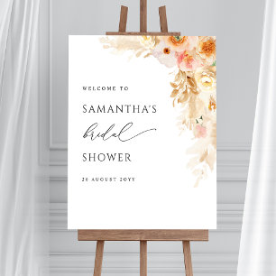 Peach Cream Bridal Shower/ Brunch Welcome Sign