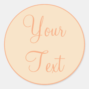 Peach & Cream Envelope Seals with Custom Text