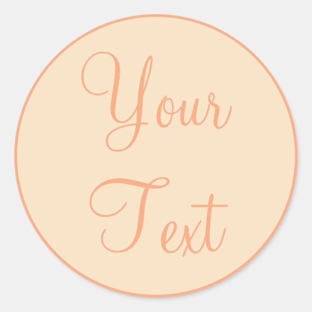 Peach & Cream Envelope Seals with Custom Text (Front)