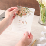 Peach Cream Watercolor Floral 70th Birthday Vellum Invitations<br><div class="desc">Elegant vellum birthday party invitation with pretty peach and cream-coloured watercolor flowers. Contact me for assistance with your customisations or to request additional matching or coordinating Zazzle products for your party.</div>