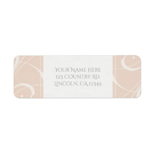 Peach & Creamy White Floral Swirl Elegant Wedding