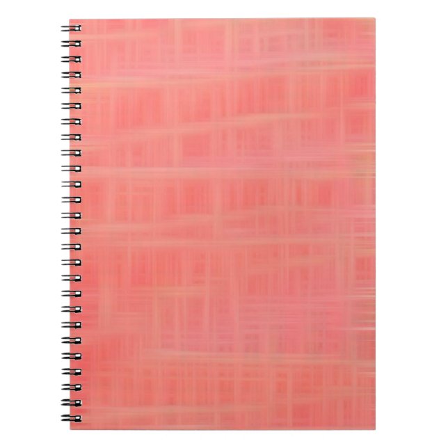 Peach criss cross notebook (Front)