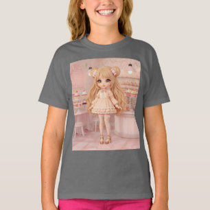  Peach Cupcake Kawaii Doll T-Shirt