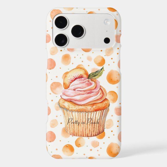 Peach Cupcake Whimsical Dots   (Back)