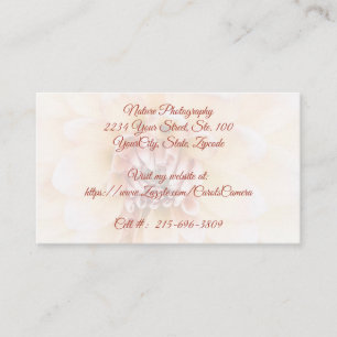 Peach Dahlia Business Card