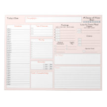 Peach | Daily Planner | 5 and 1 Food Journal