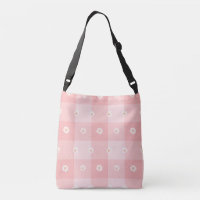 Peach Daisy Checkerboard
