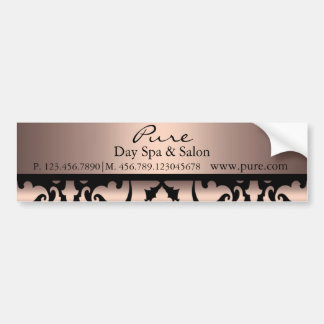 Peach Damask Bumper Sticker