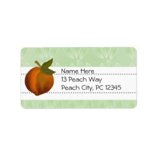 Peach Design. Customise Label