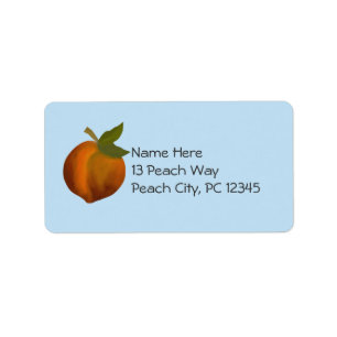 Peach Design.  Customise Label