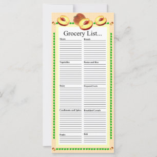 Peach Design Grocery List