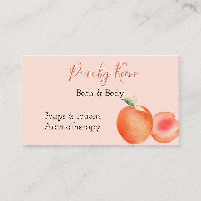 Peach Design Standard, 3.5" x 2.0" Business Card (Front)