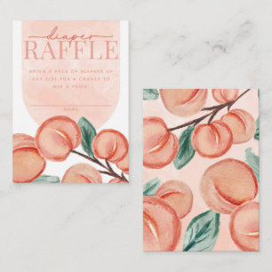 Peach Diaper and Wipes Raffle Card Insert