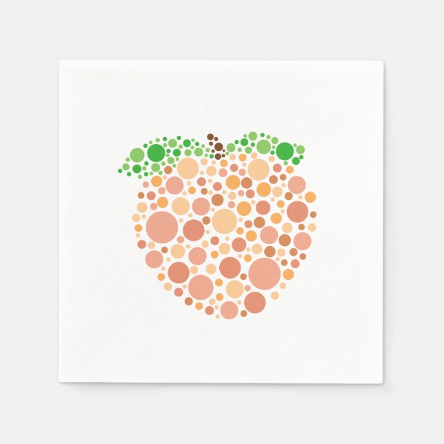Peach Dot Print Napkin (Front)
