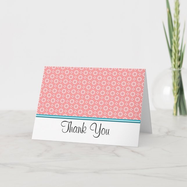 PEACH DOT Wedding Thank You Notes (Front)