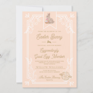 Peach Easter Good Egg Member Certificate Card