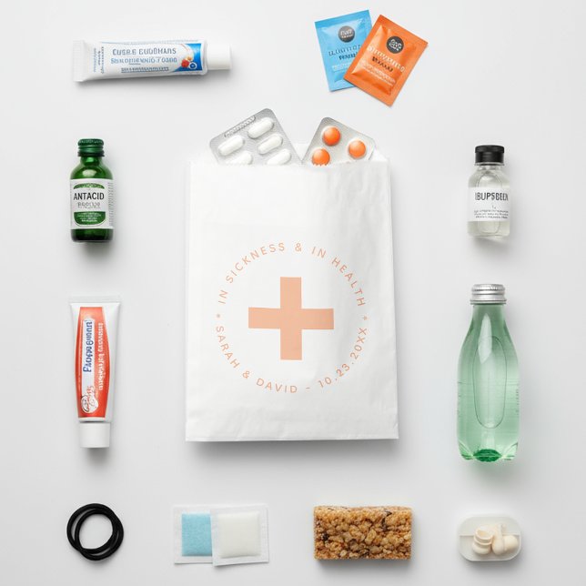 Peach Emergency Kit In Sickness and in Health  Favour Bags (Creator Uploaded)