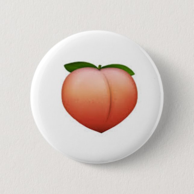 Peach Emoji Button (Front)