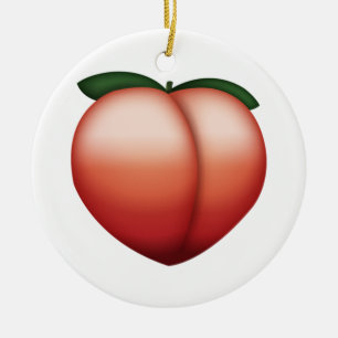 Peach - Emoji Ceramic Tree Decoration