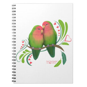 Peach Faced Love Birds Notebook