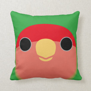 Peach-faced Lovebird Cushion