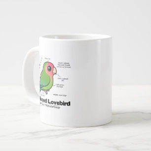Peach-faced Lovebird Statistics Large Coffee Mug