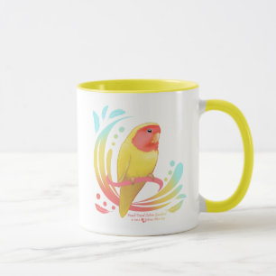 Peach Faced Lutino Lovebird Mug