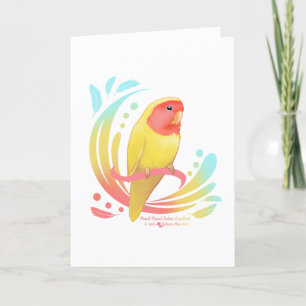Peach Faced Lutino Lovebird Thank You Card