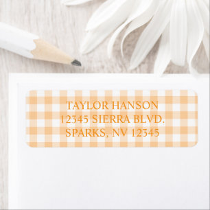 Peach Farmhouse Gingham Plaid