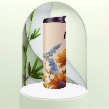 Peach Floral First-Time Mum Gift Thermal Tumbler
