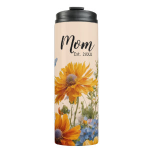 Peach Floral First-Time Mum Gift Thermal Tumbler