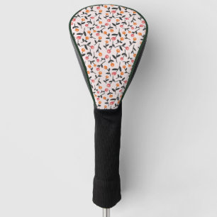 Peach Floral Ladies Golf Head Cover