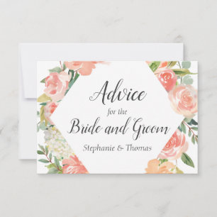 Peach Floral Medley Advice for Bride and Groom
