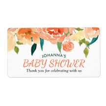 Peach Florals | Baby Shower Thank You