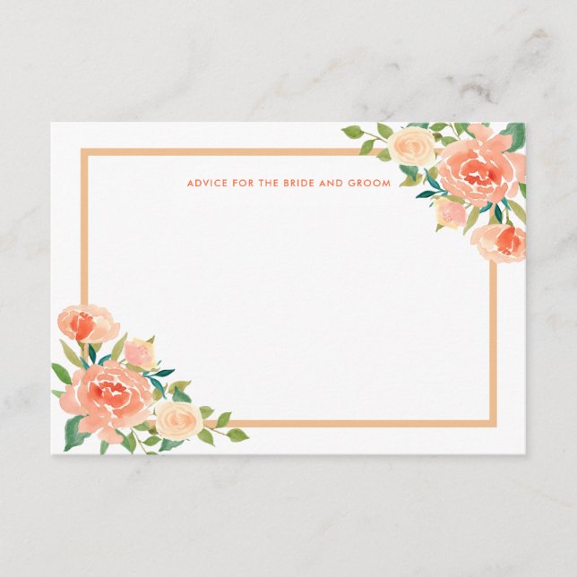 Peach Florals Border | Wedding Advice (Front)
