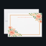 Peach Florals Border | Wedding Advice Card<br><div class="desc">Peach Florals Border | Wedding Advice</div>