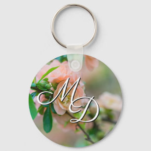 Peach Flowering Quince Key Chain