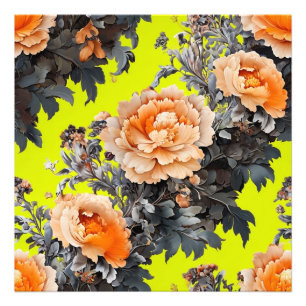 Peach Flowers Photo Print