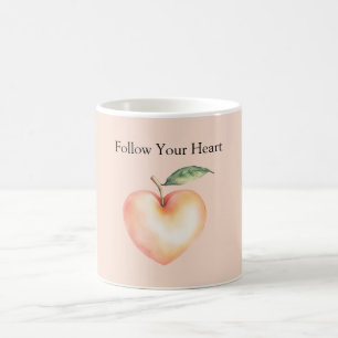 Peach Follow Your Heart Coffee Mug