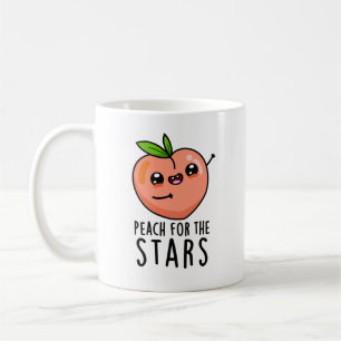 Peach For The Stars Funny Fruit Pun Coffee Mug