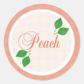 Peach Fruit Label Sticker
