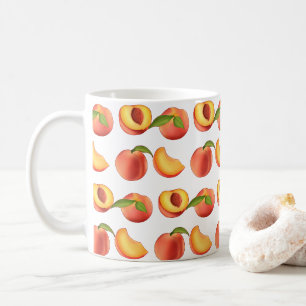 Peach Fruit Pattern Coffee Mug
