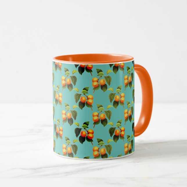 Peach fruit pattern mug (Front Right)
