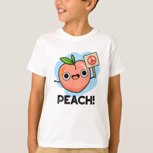Peach Funny Peace Fruit Pun T-Shirt