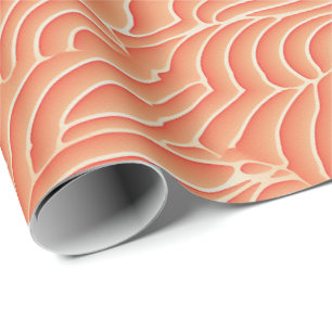 Peach Fuzz Abstract Botanical Fruity Pattern 20 Wrapping Paper