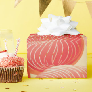 Peach Fuzz Abstract Botanical Fruity Pattern 4 Wrapping Paper