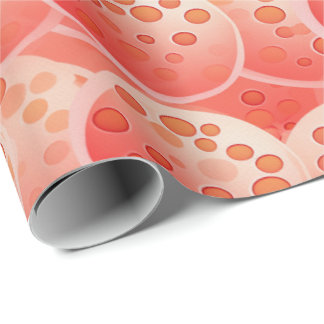 Peach Fuzz Abstract Botanical Fruity Pattern 8 Wrapping Paper