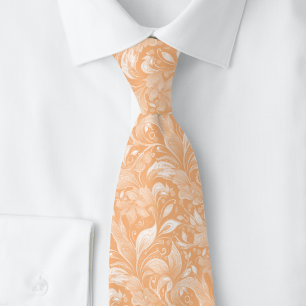 Peach Fuzz Botanical Batik Tie