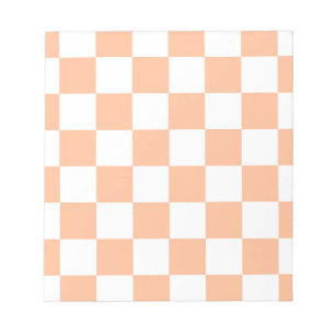 Peach Fuzz Chequered Gingham Pattern Notepad